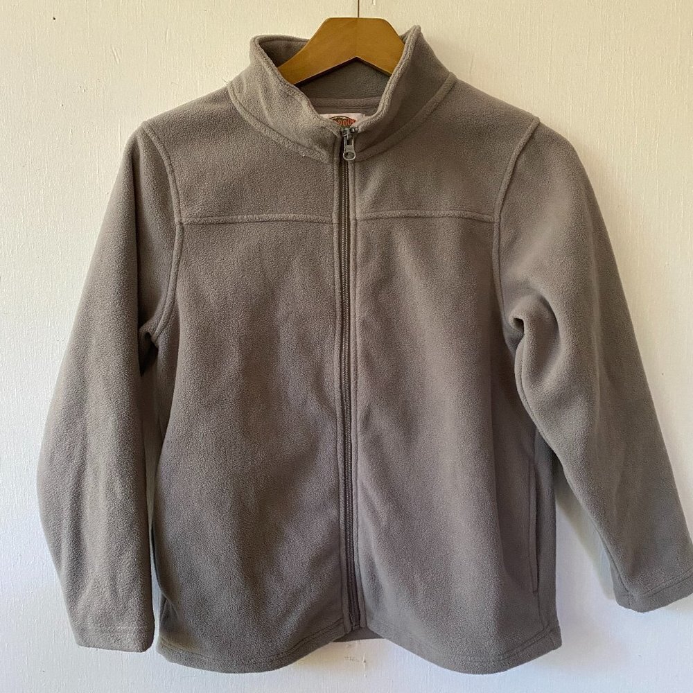 Outdoor Kids Fleece Jacket‎ Kids Large Gray Pockets Full Zip Gorpcore